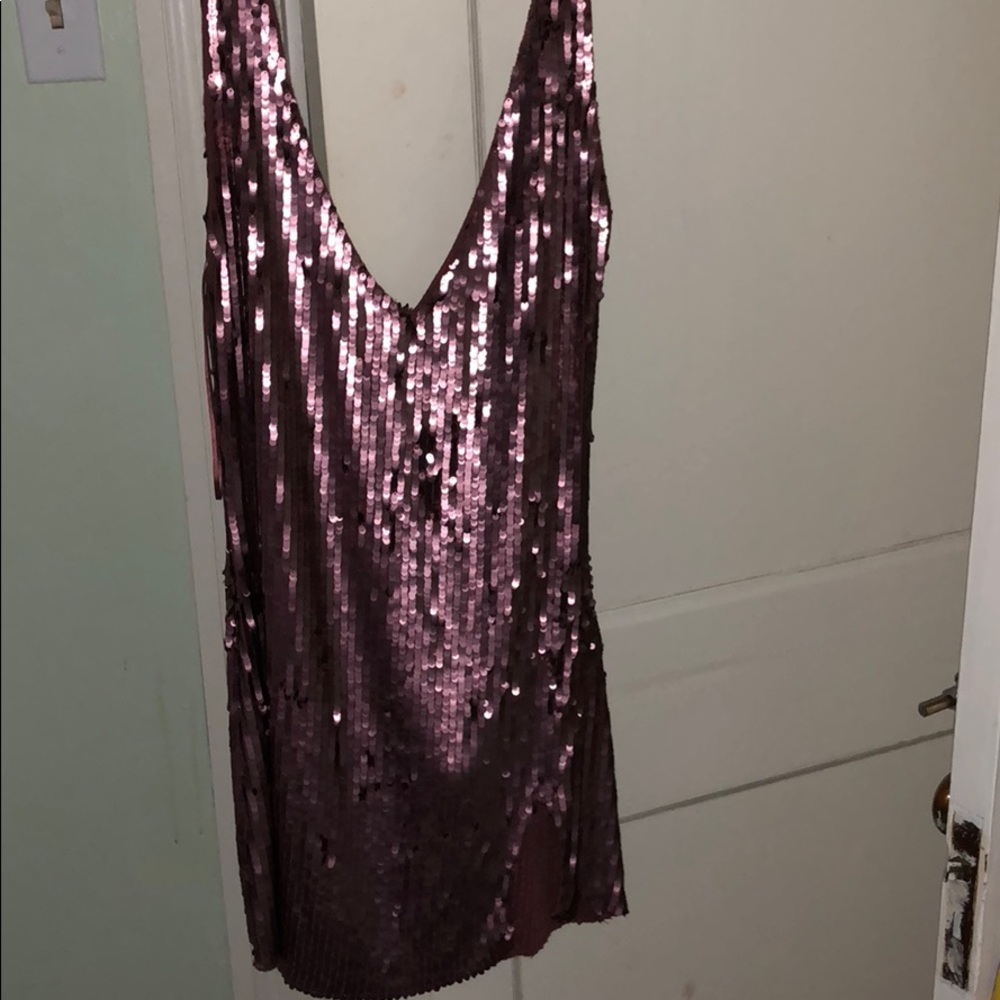 Purple sequin free people dress